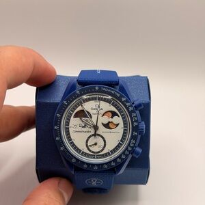 Omega x Swatch Earthphase moonshine gold with receipt and authentic bag